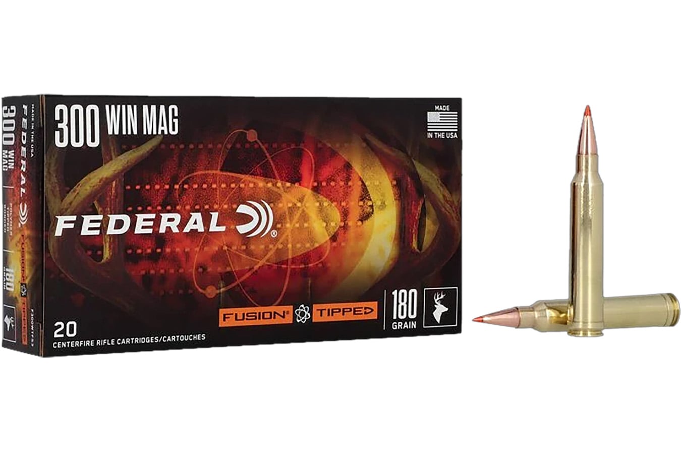 Federal 300 Win Mag 180 Grain Fusion Tipped 20 Rounds/10 Cases