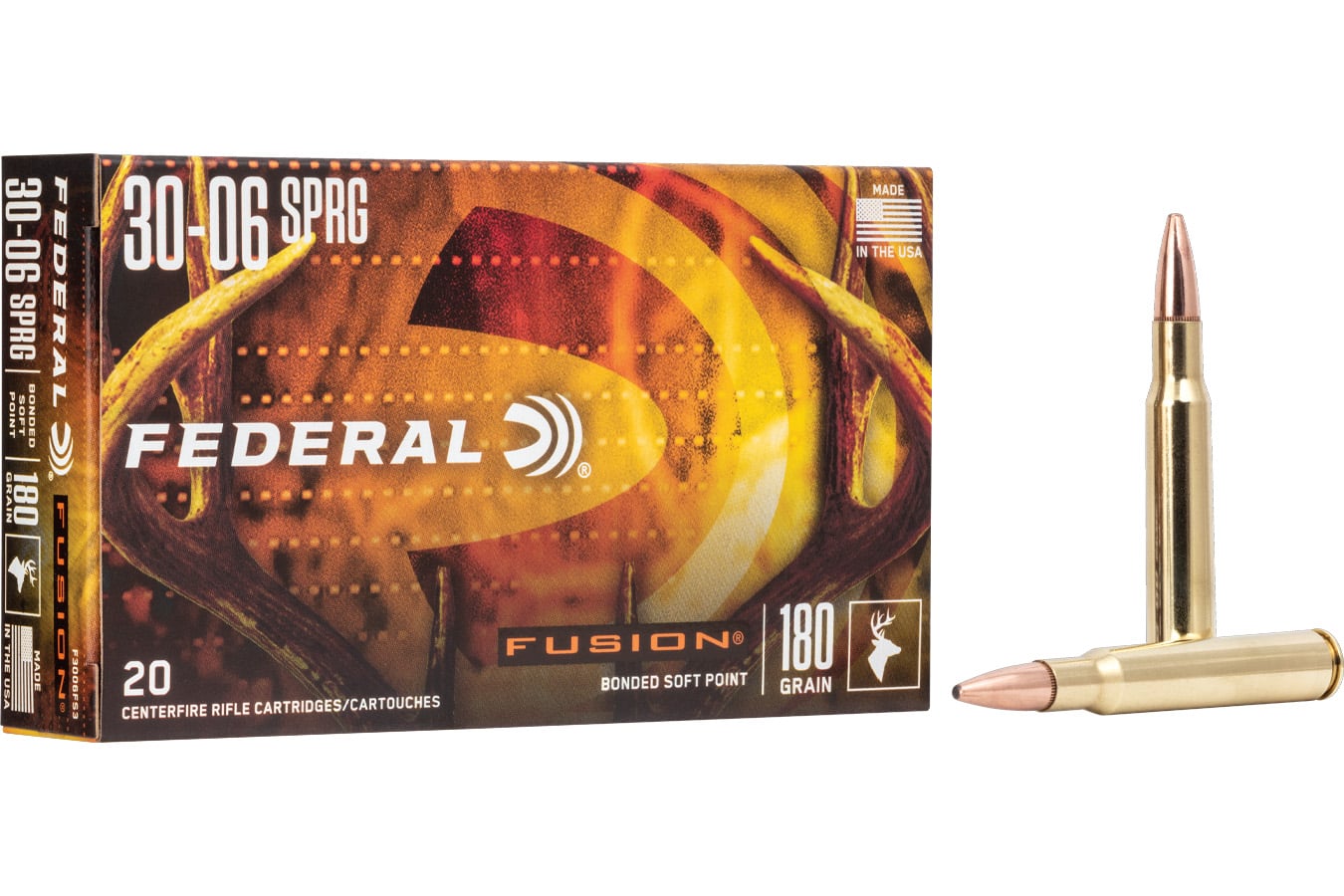 Federal 30-06 Spg 180 Grain Fusion Tipped 20/Box