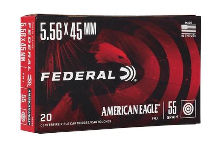Federal 5.56 NATO 55 Grain FMJ American Eagle 20 Rounds
