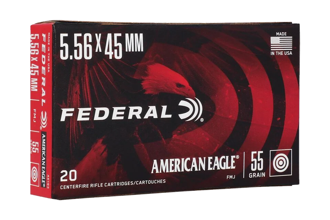 Federal 5.56 NATO 55 Grain FMJ American Eagle 20 Rounds