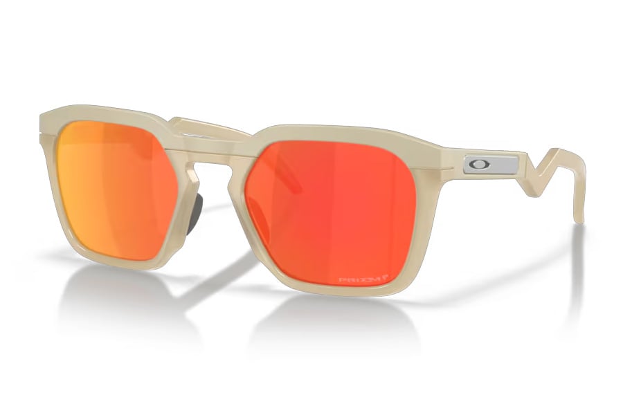 OAKLEY HSTN SQ MATTE SAND W/PRIZM RUBY POLARIZED LENSES