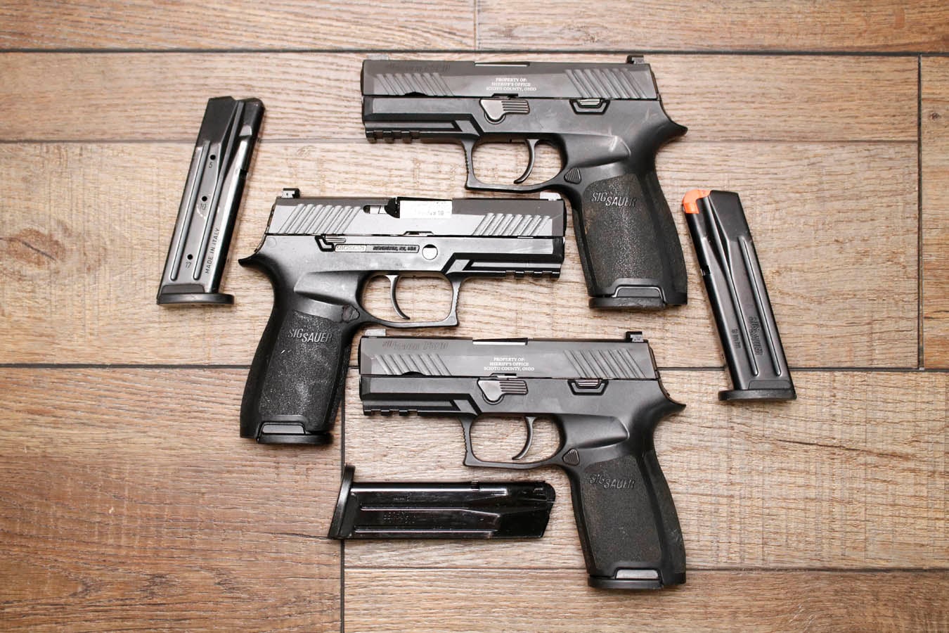 Sig Sauer P320 Carry 9mm Police Trade-In Pistol with Scioto County Ohio Sheriffs Office Markings (Good Condition)