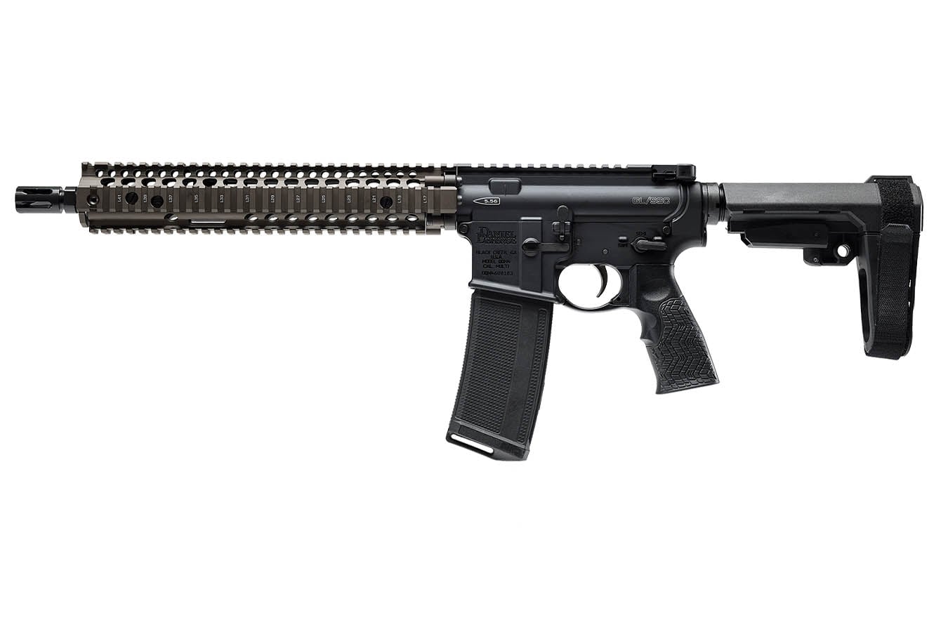 Daniel Defense GL/SSC 5.56mm Semi-Auto Pistol with 12.5 Inch Barrel and FDE Rail