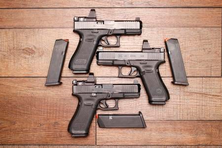 45 9MM NIGHT SIGHTS DELTA POINT PRO POLICE TRADE-IN (VERY GOOD) CONDITION