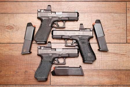 45 9MM NIGHT SIGHTS DELTA POINT PRO POLICE TRADE-IN (VERY GOOD) CONDITION