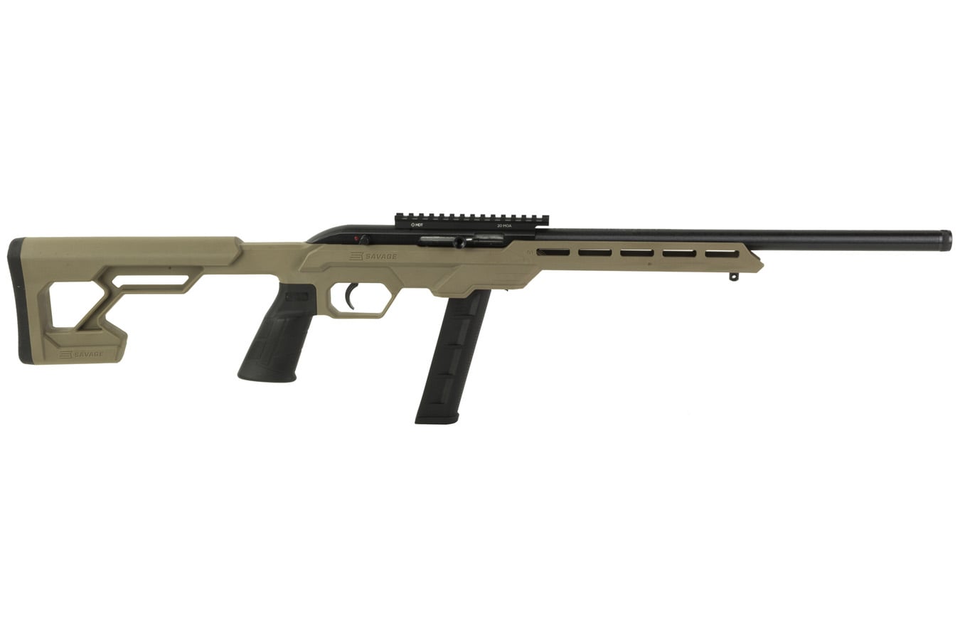 Savage  64 Precision 22LR Semi-automatic Rifle with Threaded Barrel and FDE Finsih