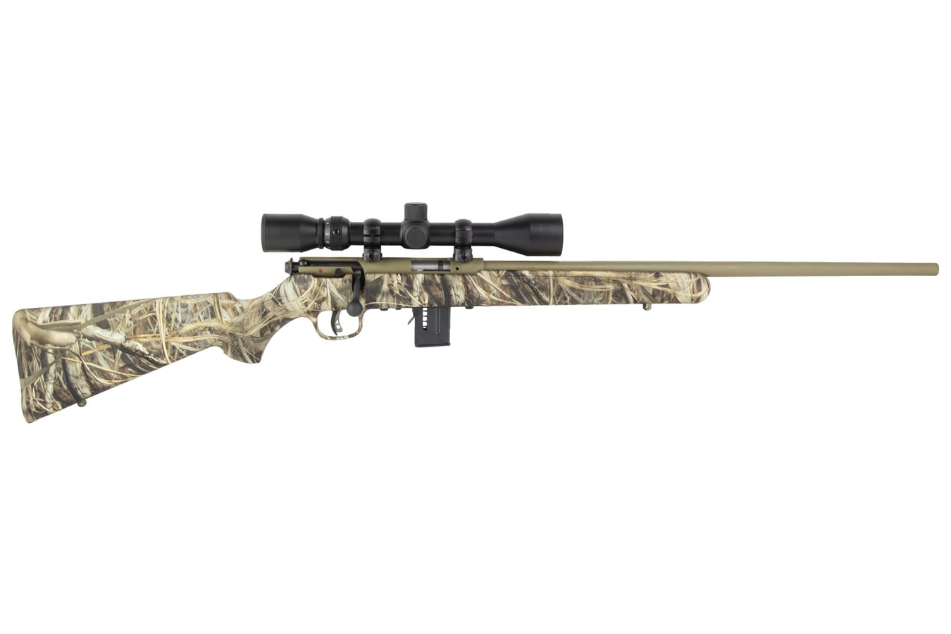 Savage 93 XP 17 HMR Bolt Action Rifle with Brush Camo Finish
