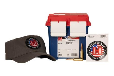 Hornady 6.5 Creedmoor 140gr BTHP American Gunner 250th Anniversary 250 Rounds in Ammo Can