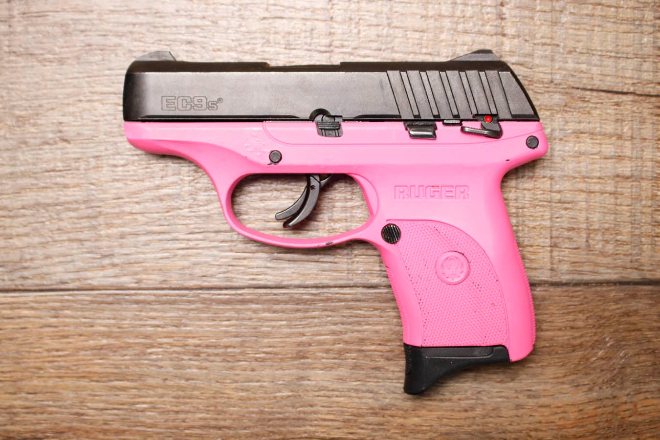 Ruger EC9S 9mm Police Trade-In Pistol with Pink Grip Frame