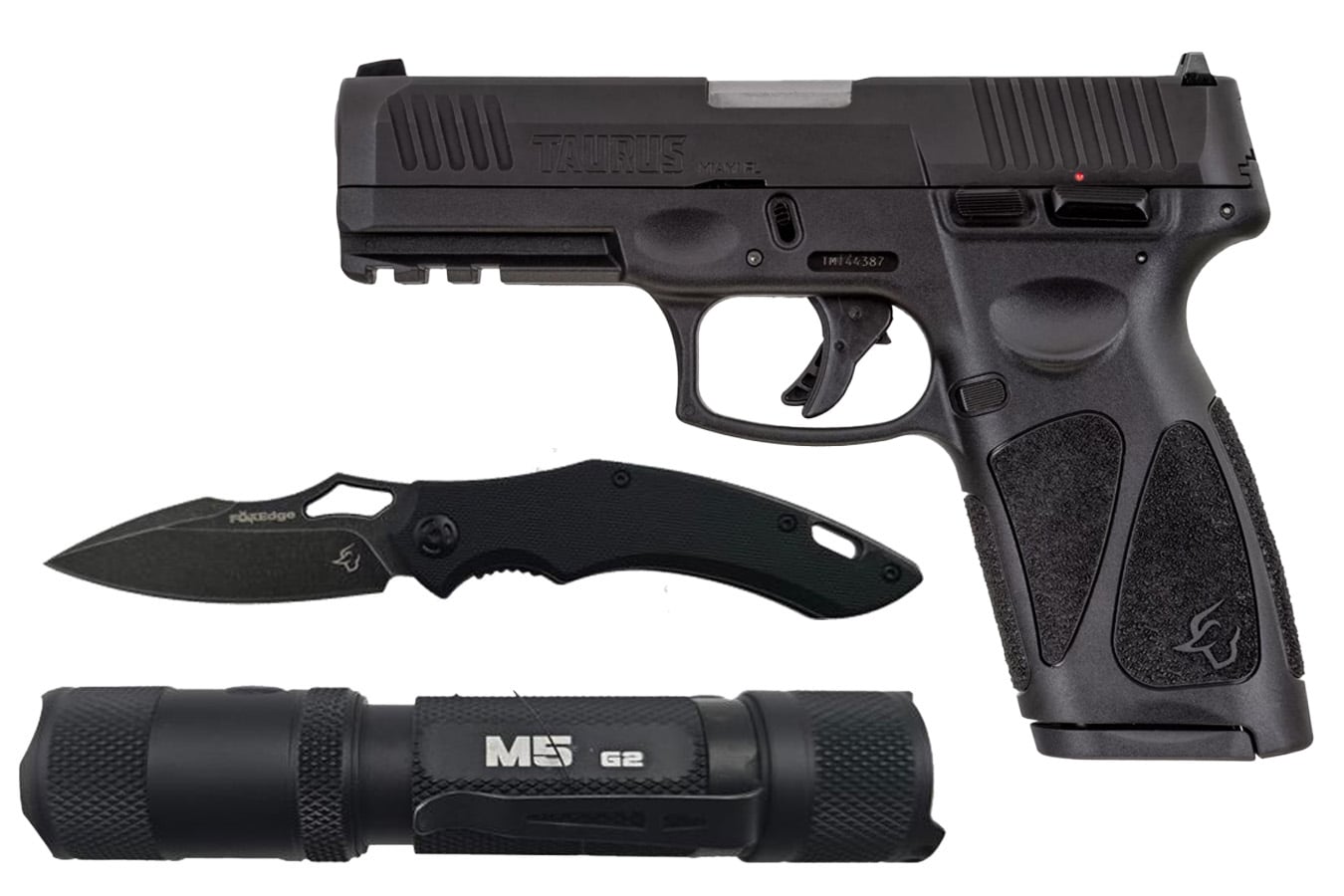 Taurus G3 9mm Full-Size Pistol with Folding Knife and Flashlight