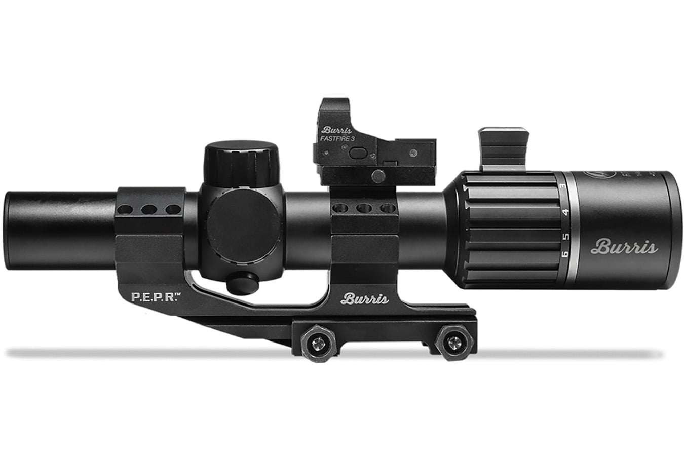 Burris RT-6 Tactical Kit Matte Black 1-6x24mm 30mm Tube Illuminated Ballistic 5X Reticle Includes FastFire 3 & P.E.P.R. Mount