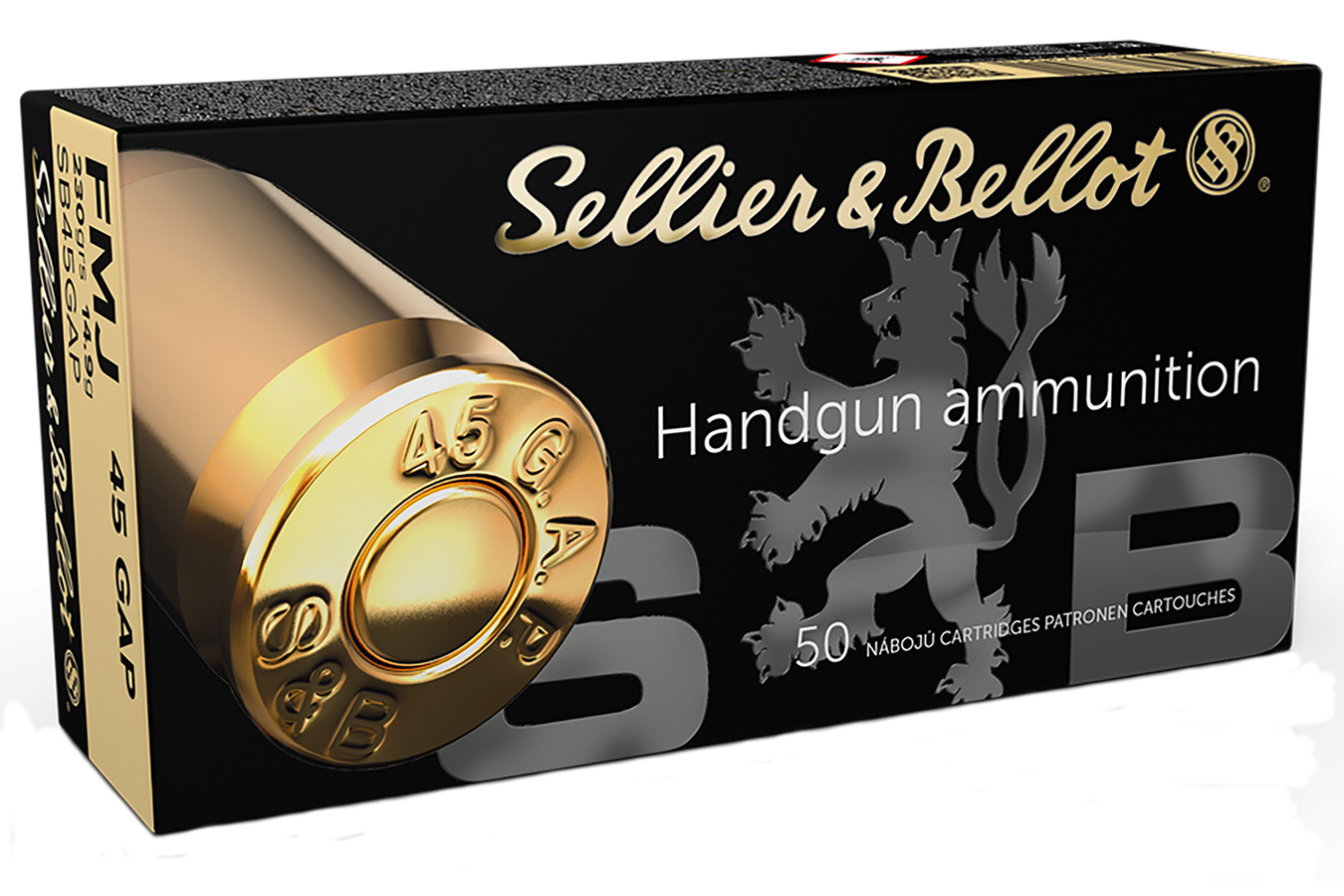 Sellier And Bellot 45 GAP 230 gr Full Metal Jacket Handgun Ammunition 50 Rounds
