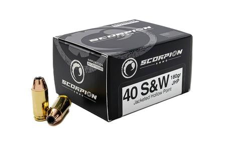 Scorpion 40 SW 180gr JHP Self-Defense 20/Box