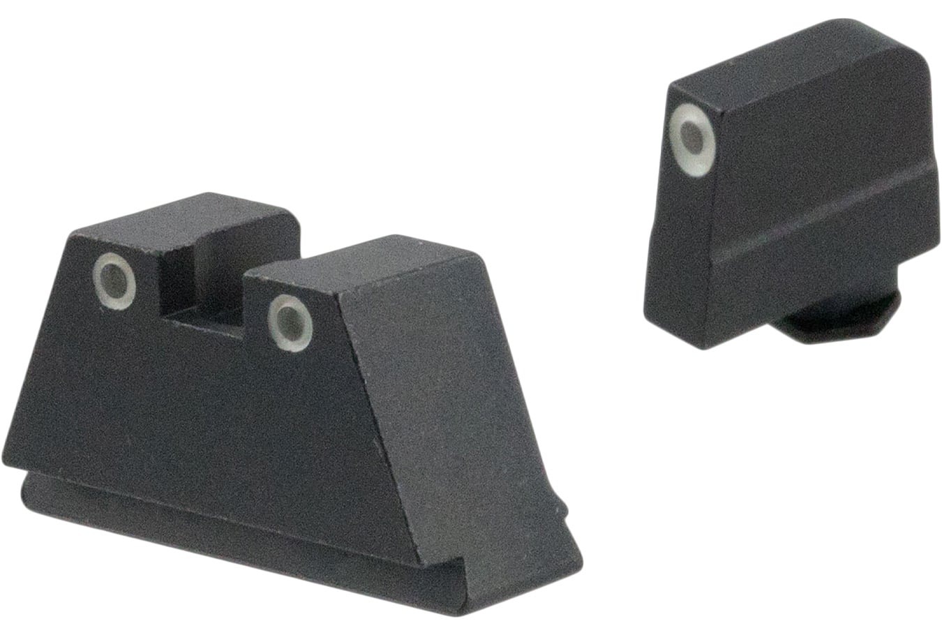 Ameriglo Optic Compatible Sight Set for Glock 3XL Tall Green Tritium White Outline Front Sight-Green Tritium White Outline Rear S