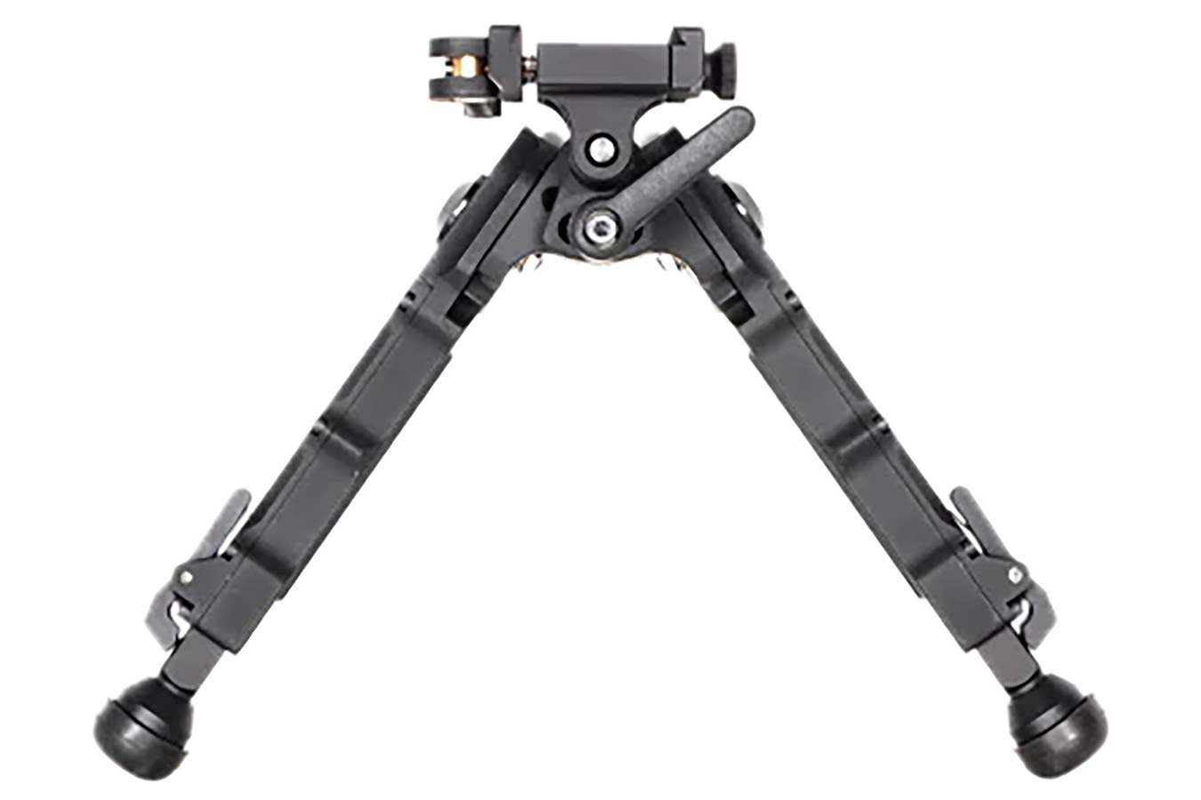 Accu-Tac LLC BR-4 G2 Arca Spec Bipod made of Black Hardcoat Anodized Aluminum with ARCA Style Rail Attachment