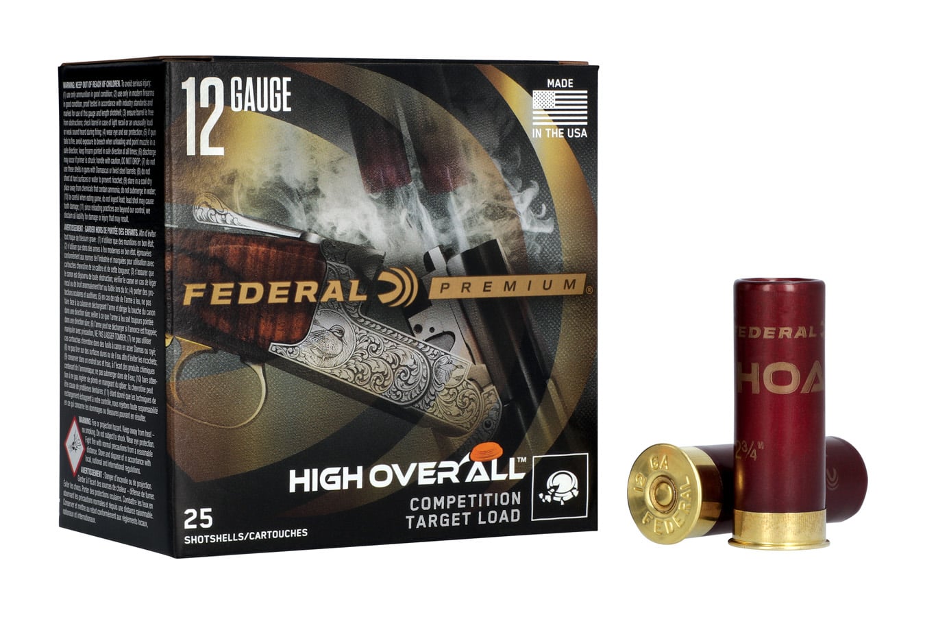 Federal 12 Gauge 2.75 Inch 8 Shot High Overall 25/Box