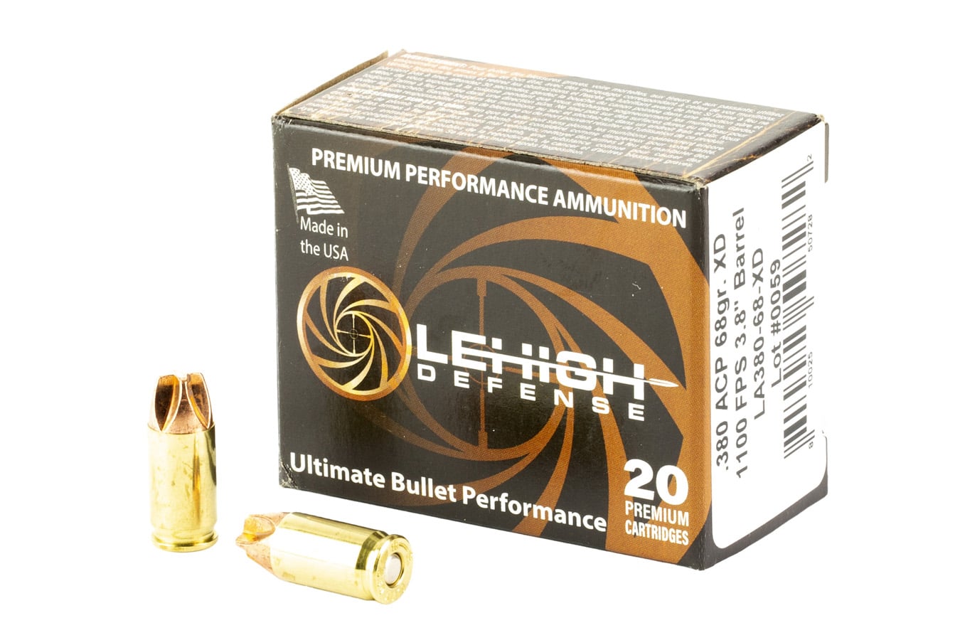 Lehigh Defense 380 ACP 68 gr Xtreme Defense 20/Box