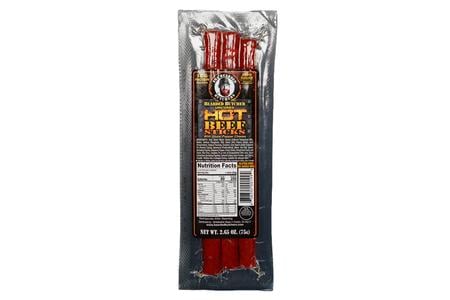HOT BEEF STICKS WITH GHOST PEPPER CHEESE
