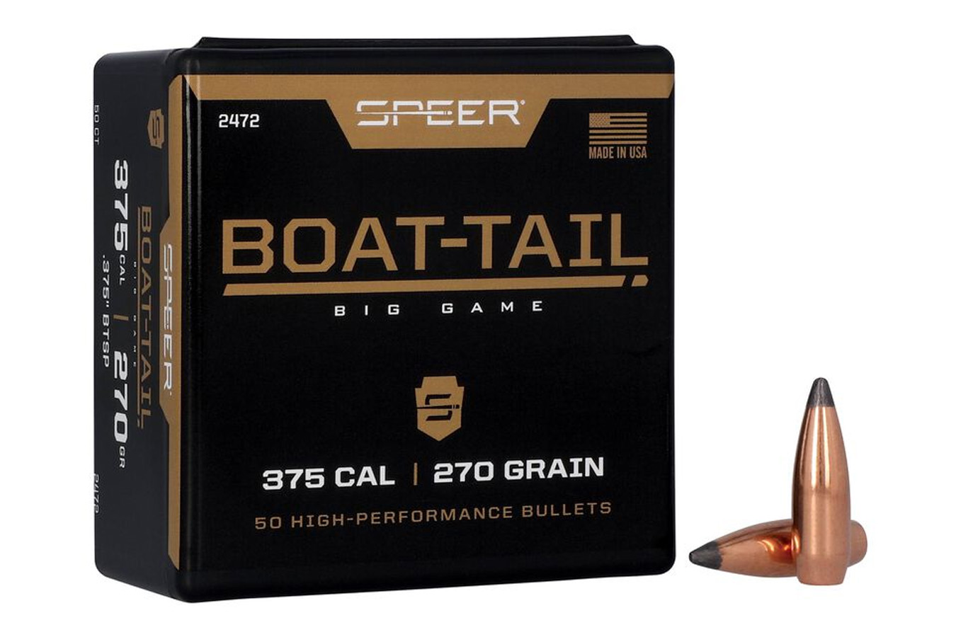Speer Reloading 375 Cal 270 gr Boat-Tail Rifle Bullet 50/Box