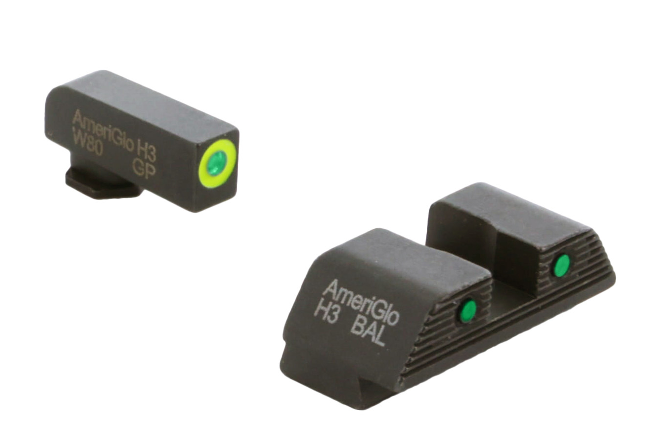 Ameriglo Trooper Sight Set for Glock Gen 1-4 9mm/.40/.380, Gen 5 10mm/.45