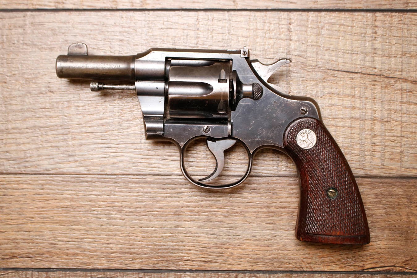 Colt Official Police .38 Special 2 Inch 6-Shot Pre-War Blued Police Trade-in Revolver, 1932 Production