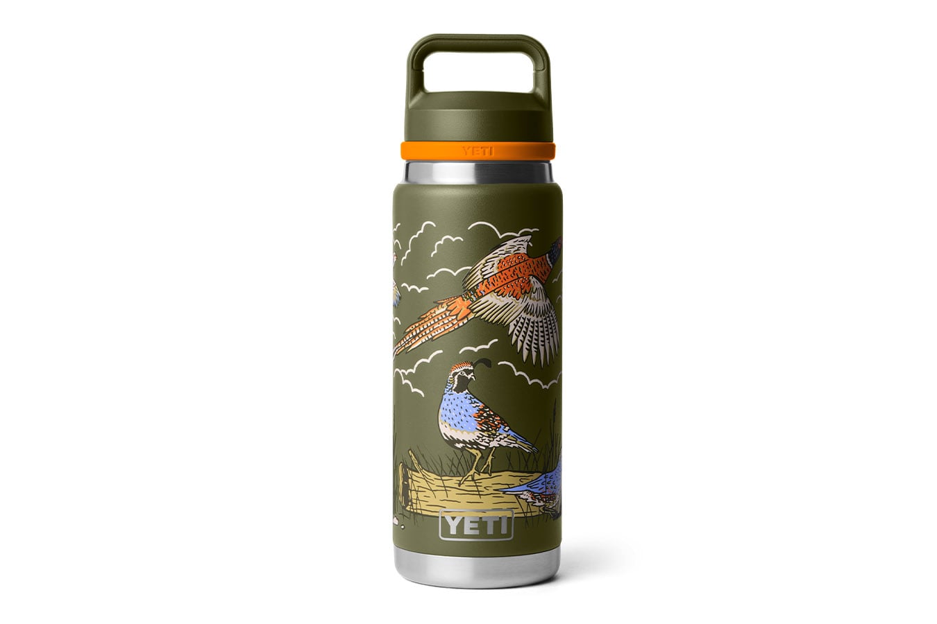 Yeti Coolers Rambler 26 Oz Water Bottle with Chug Cap Upland Bird Olive 
