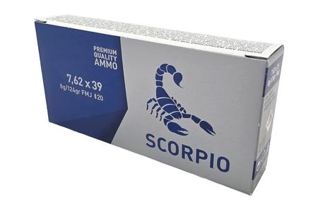 SCORPIO AMMO 762X39 124G FMJ 20/800