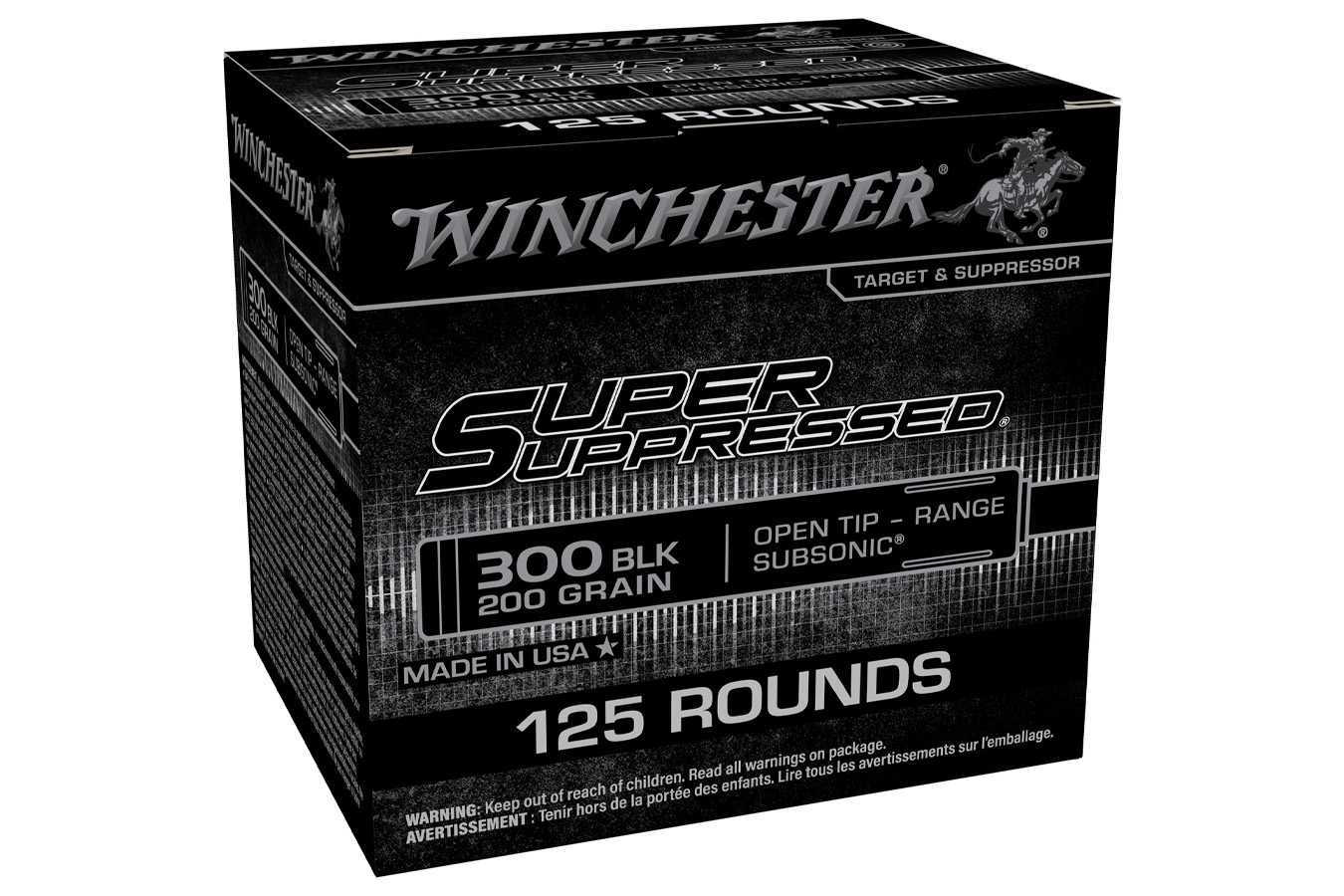 Winchester 300 Blackout 200 gr Super Suppressed Subsonic Open Tip 125/Box