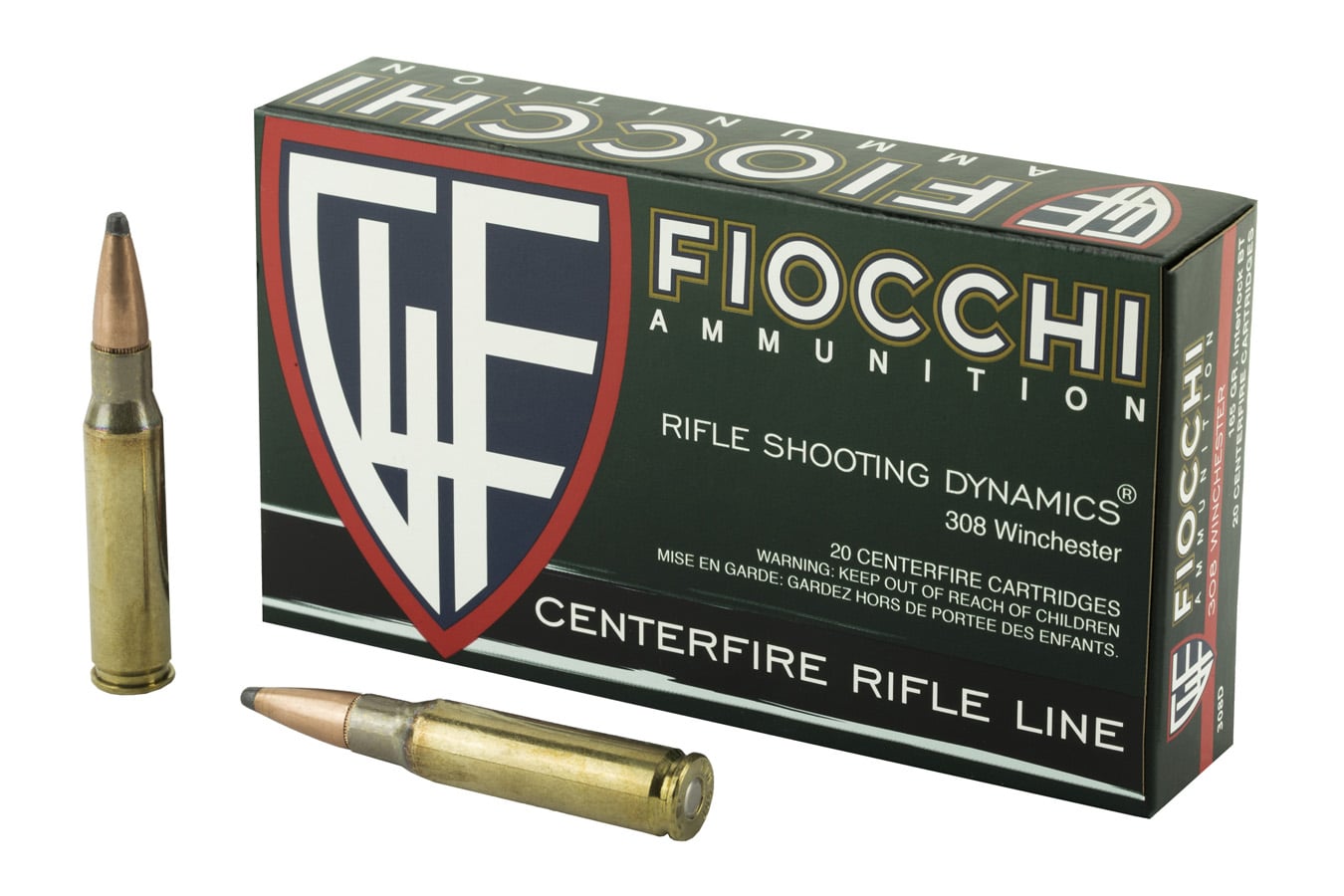 Fiocchi 308 Win 165 gr InterLock Boat Tail Soft Point 20/Box