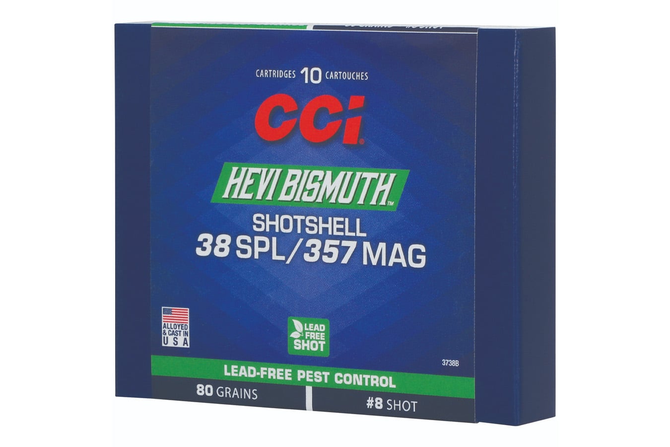Cci 38 Spc/ 357 Mag 80 gr 8 Shot Hevi Bismuth 10/Box