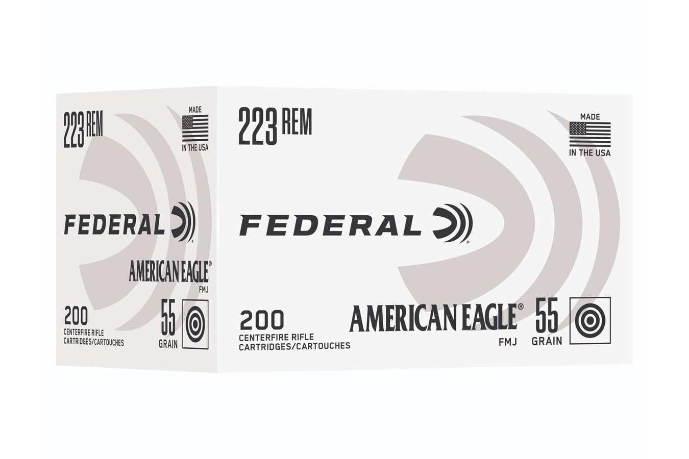 Federal 223 Remington 55 gr FMJ American Eagle 200/Box