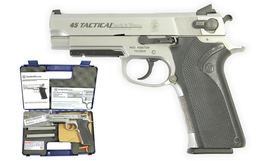 SMITH AND WESSON 4566TSW .45 AUTO STAINLESS POLICE TRADES