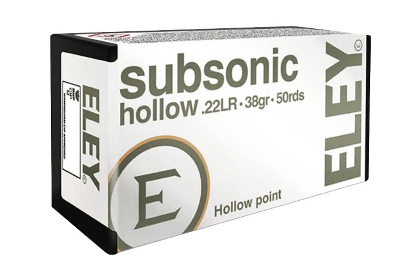 Eley 22LR 38 gr HP Subsonic 50/Box