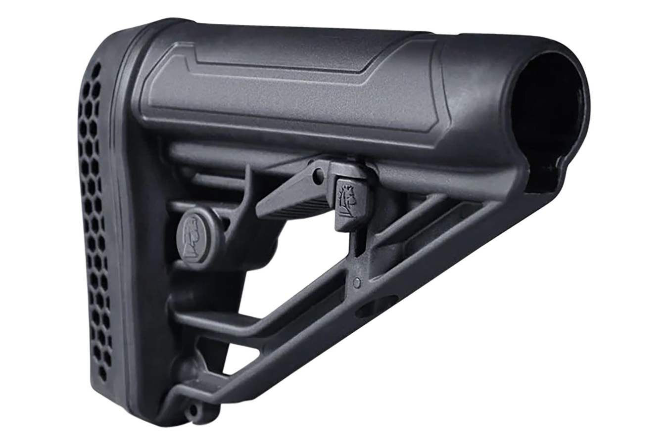 Adaptive Tactical EX Performance Adj. Black Synthetic M4 Style, Vented Rubber Butt Pad