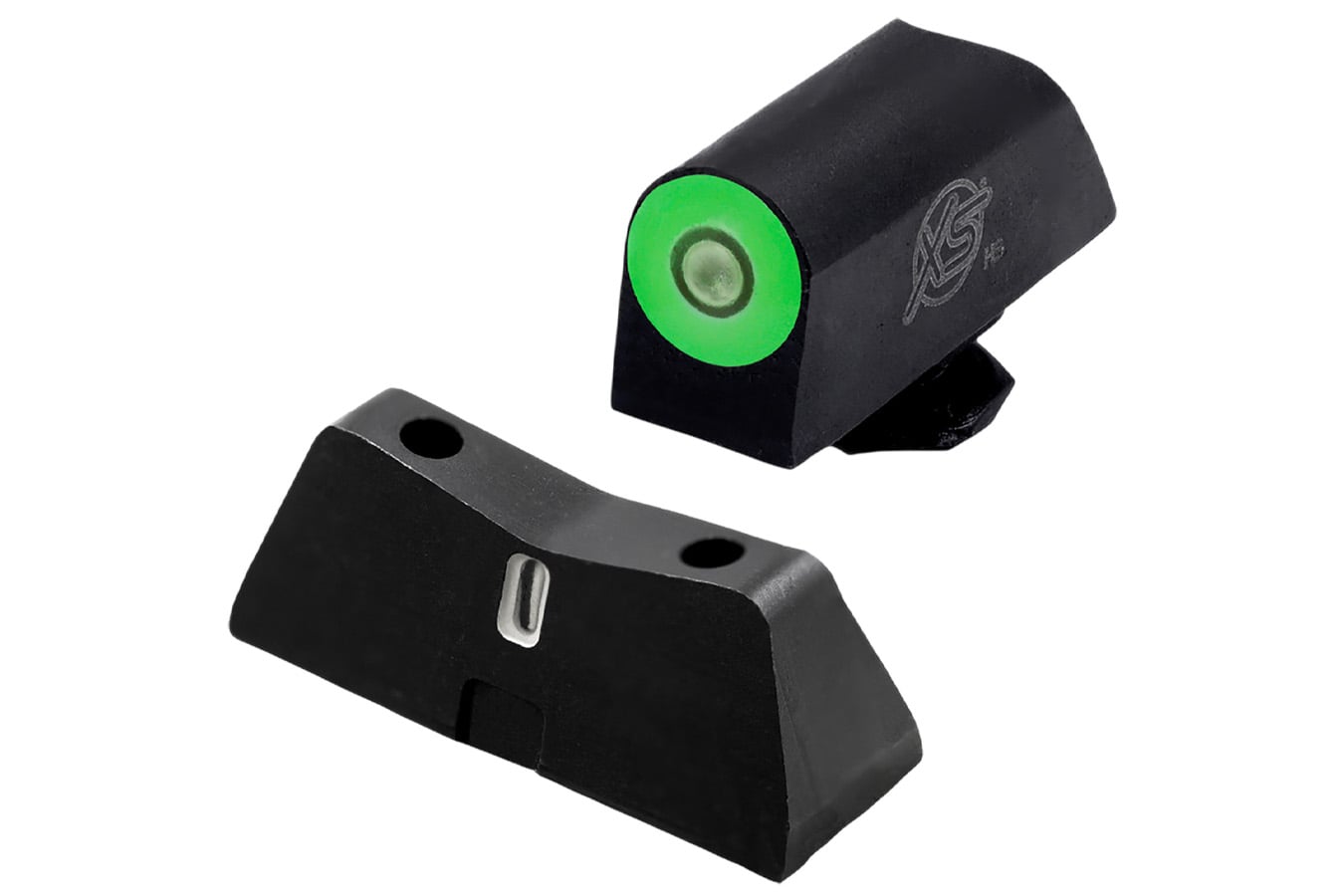 Xs Sight Systems DXT2 Pro Night Sight Set Green Tritium Front/Black Oxide Frame, Compatible w/Glock