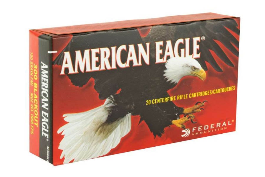 Federal 300 Blackout 150 gr FMJ Boat Tail American Eagle 20/Box