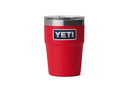 RAMBLER 16 OZ STK MS RED/BADGE