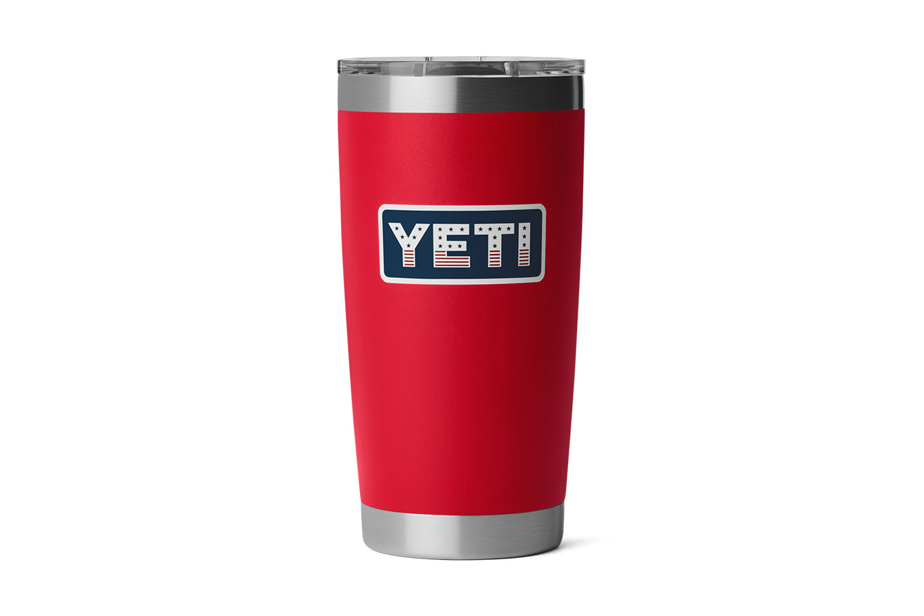 Yeti Coolers Rambler 20 oz Tumbler MagSlider Lid Red with USA Badge