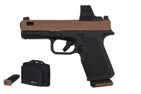 9MM PISTOL 4` BBL TACPAC MAGPUL EHG, O.R. 2-15RD MAGS OSIGHT OPTIC