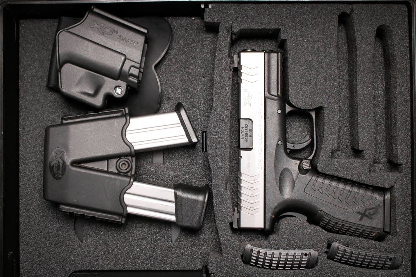 Springfield XDM-9 9mm Police Trade-In Pistol with 3 Magazines, Holster/Mag Carrier and Original Box