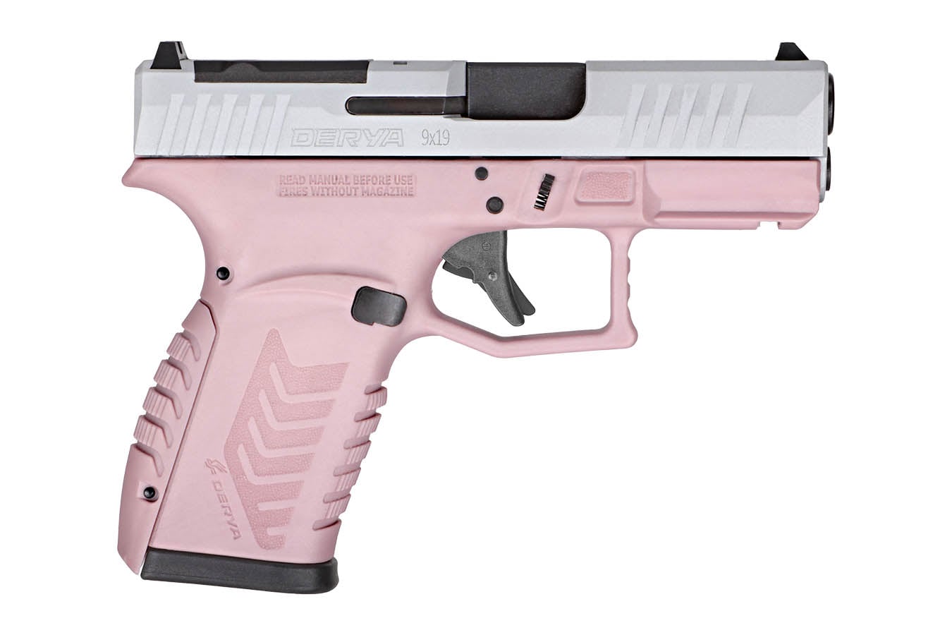 Derya Firearms DY9Z Optic-Ready 9mm Semi-Auto Pistol with Pink/Silver Two-Tone Finish