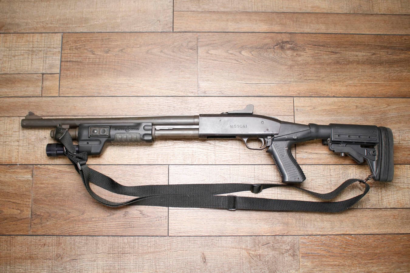 Mossberg M590A1 12GA Police Trade-In Shotgun with SureFire Forend
