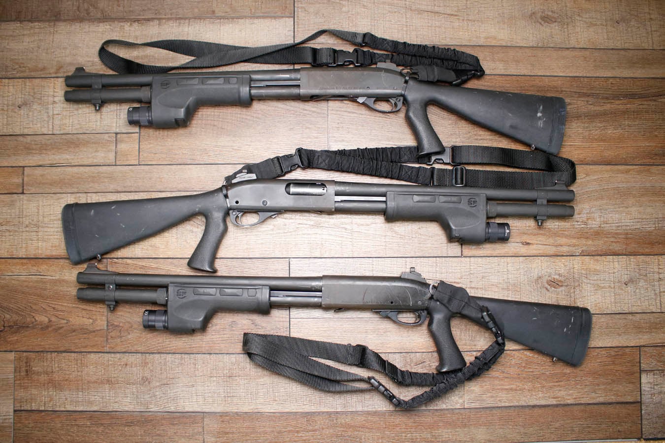 Remington 870 Police Magnum 12 Gauge Police Trade-In Pump Shotgun with SureFire Forend and Wilson Combat Sights