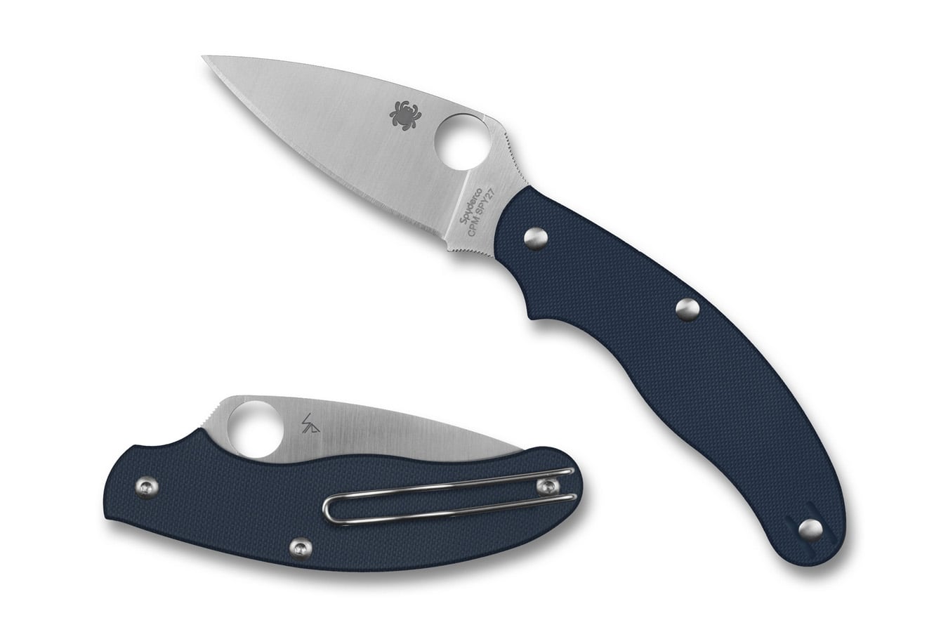 Spyderco UK Penknife Folding Knife Blue