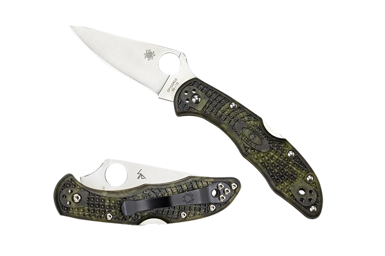 Spyderco Delica 4 Lightweight Folding Knife Zome Green
