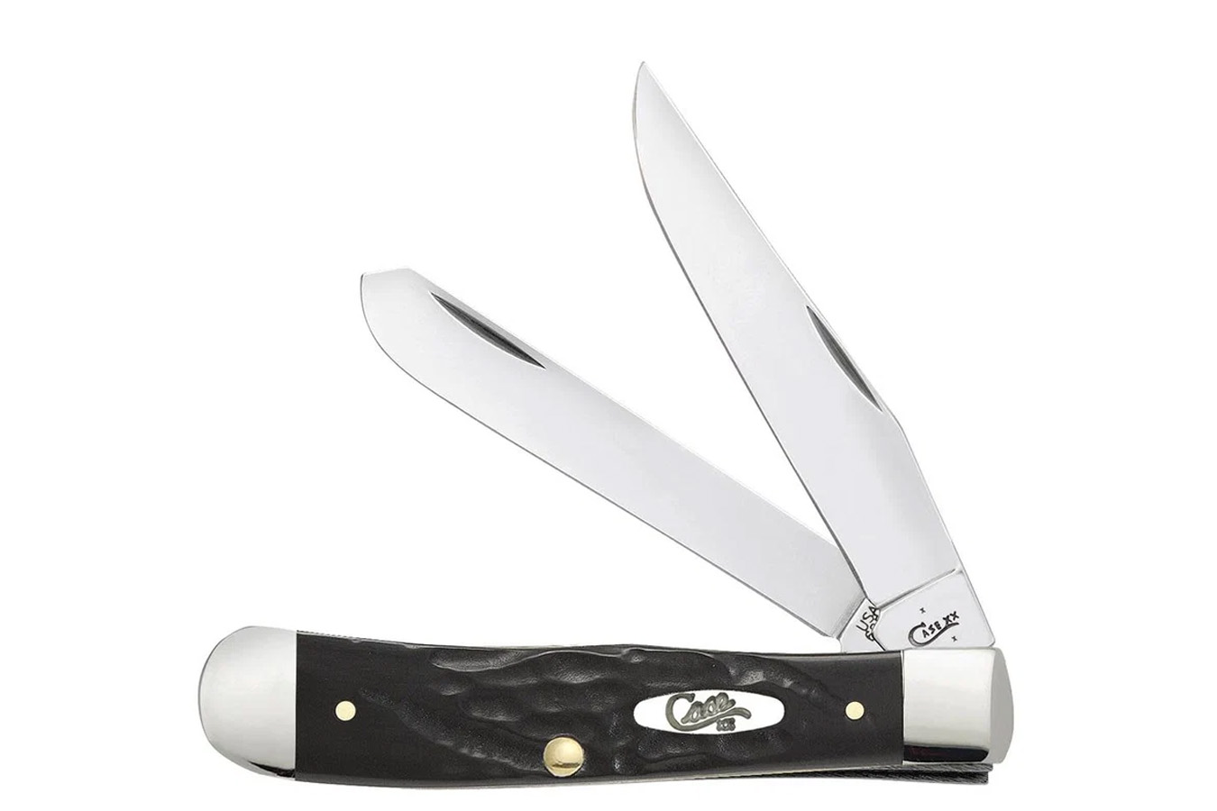 Wrcase Rough Black Synthetic Trapper Folding Knife