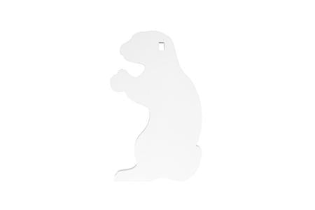 B/C AR500 3/8 SILHOUETTE GOPHER WHT