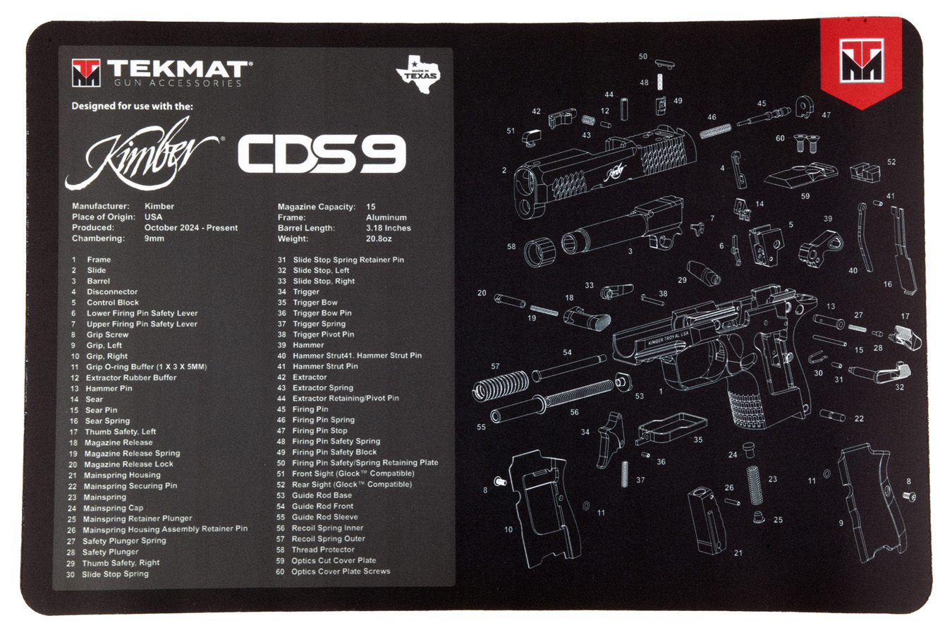 Tekmat Cleaning Mat - Kimber CDS9