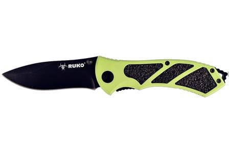 TACTICAL FOLDING KNIFE, HI VIZ GREEN
