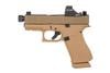 GLOCK G43X 9MM LUGER 15+1 3.41` STEEL SERRATED SLIDE AMBIDEXTROUS FDE WITH OPTIC